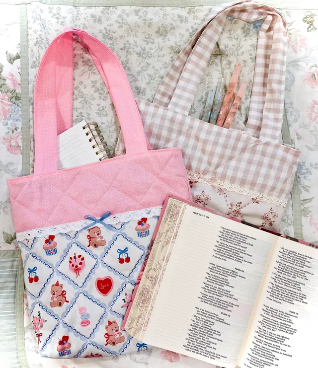 Handmade floral Bible bag
